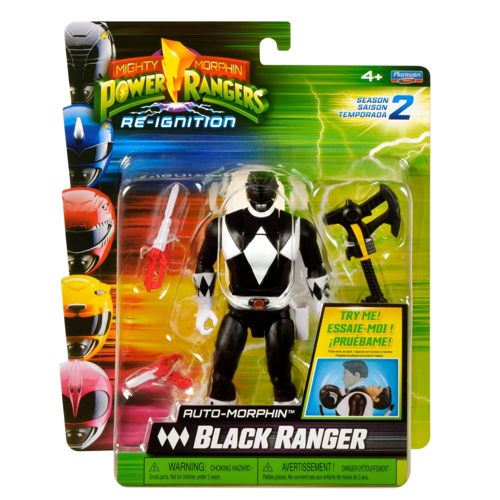 Mighty Morphin Power Rangers  Auto-Morphin Black Ranger S2 Action Figure