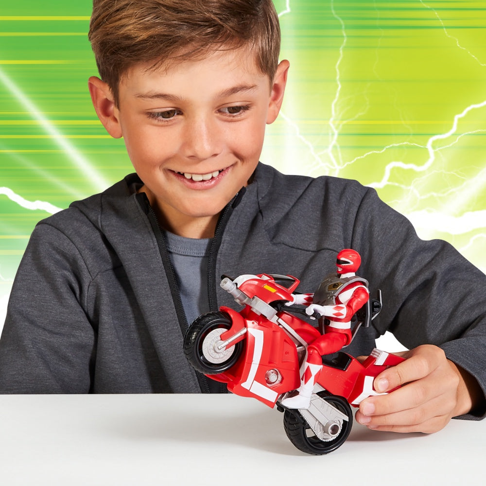 Mighty Morphin Power Rangers Tyrannosaurus Battle Bike With Red Ranger