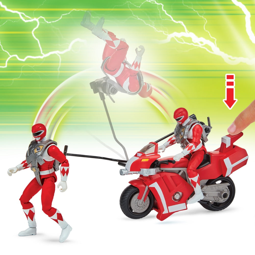 Mighty Morphin Power Rangers Tyrannosaurus Battle Bike With Red Ranger