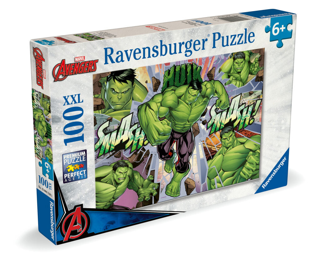 Ravensburger Marvel Hero, Hulk Xxl 100 Piece Jigsaw Puzzle - The Incredible Avenger