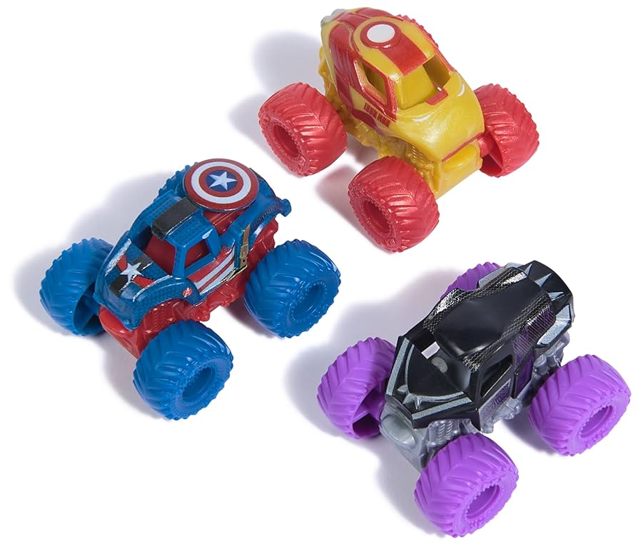 Monster Jam Marvel Mini Monster Truck 3-Pack 1:87 Scale