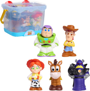 Disney Toy Story Bath Caddy With 5 Bath Toy Figures