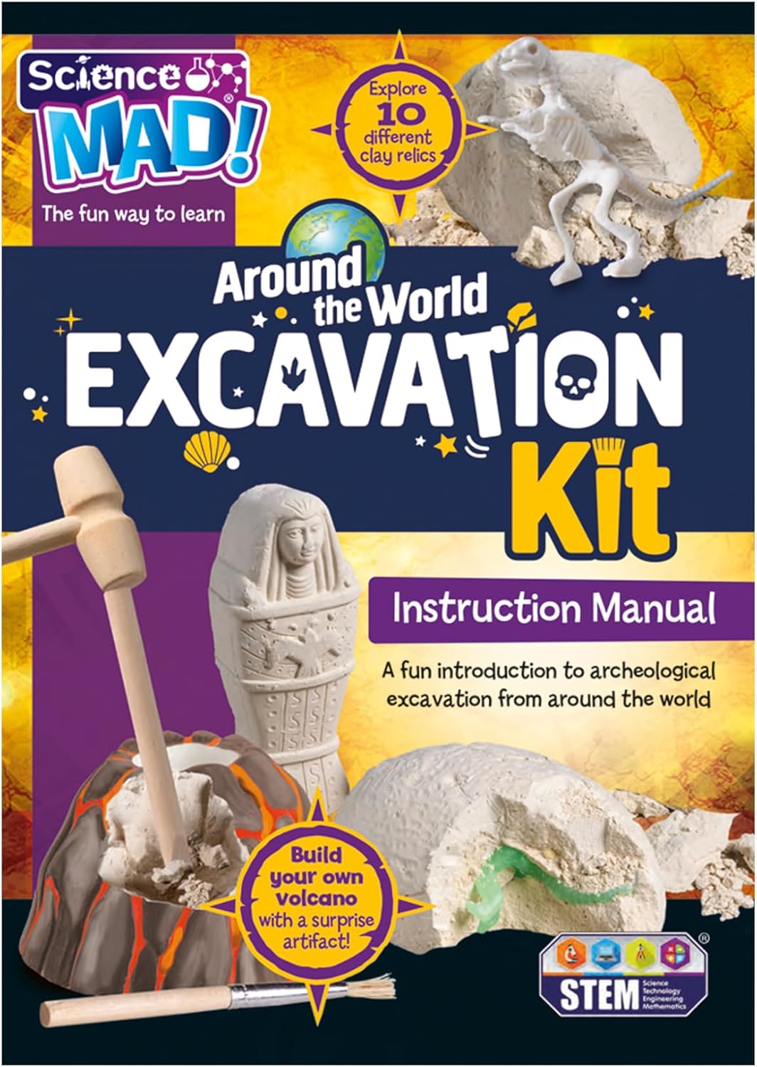 Science Mad Around The World 10 In 1 Excavation Kit