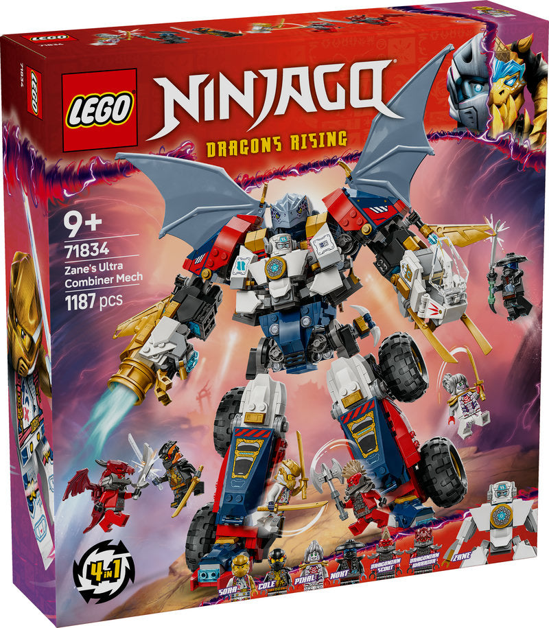Lego® Ninjago® Zane’s Ultra Combiner Mech Toy 4-In-1 Building Set 71834