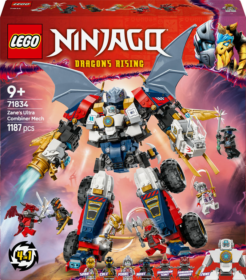 Lego® Ninjago® Zane’s Ultra Combiner Mech Toy 4-In-1 Building Set 71834