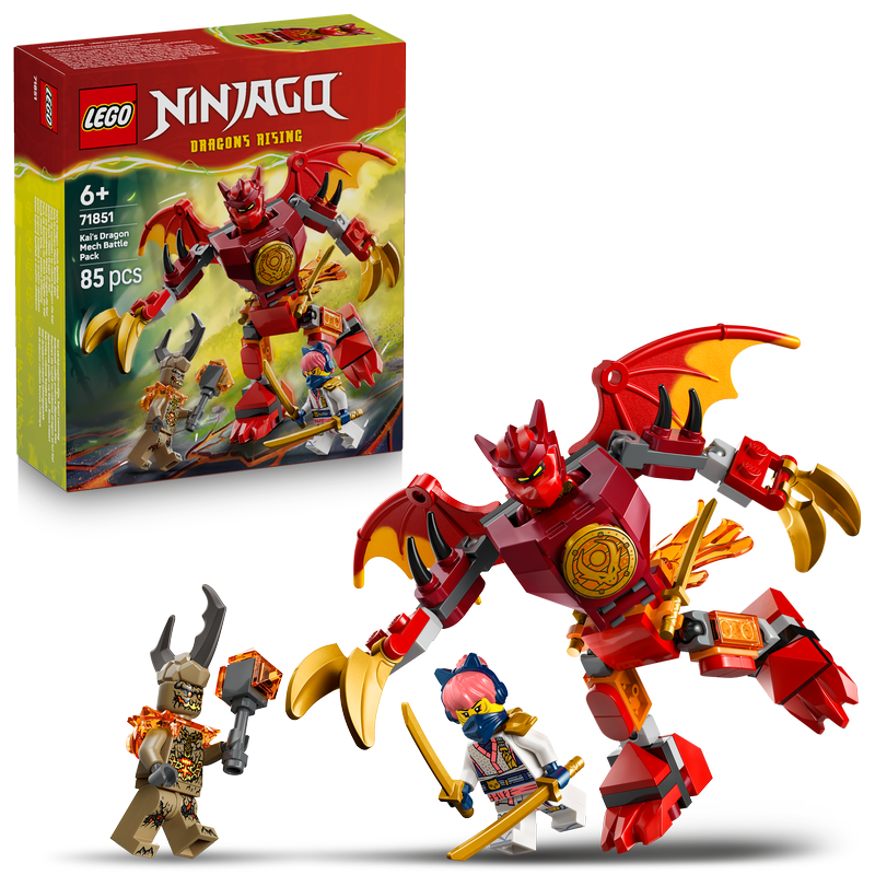 Lego® Ninjago® Kai’s Dragon Mech Battle Pack, Mech Toy 71851