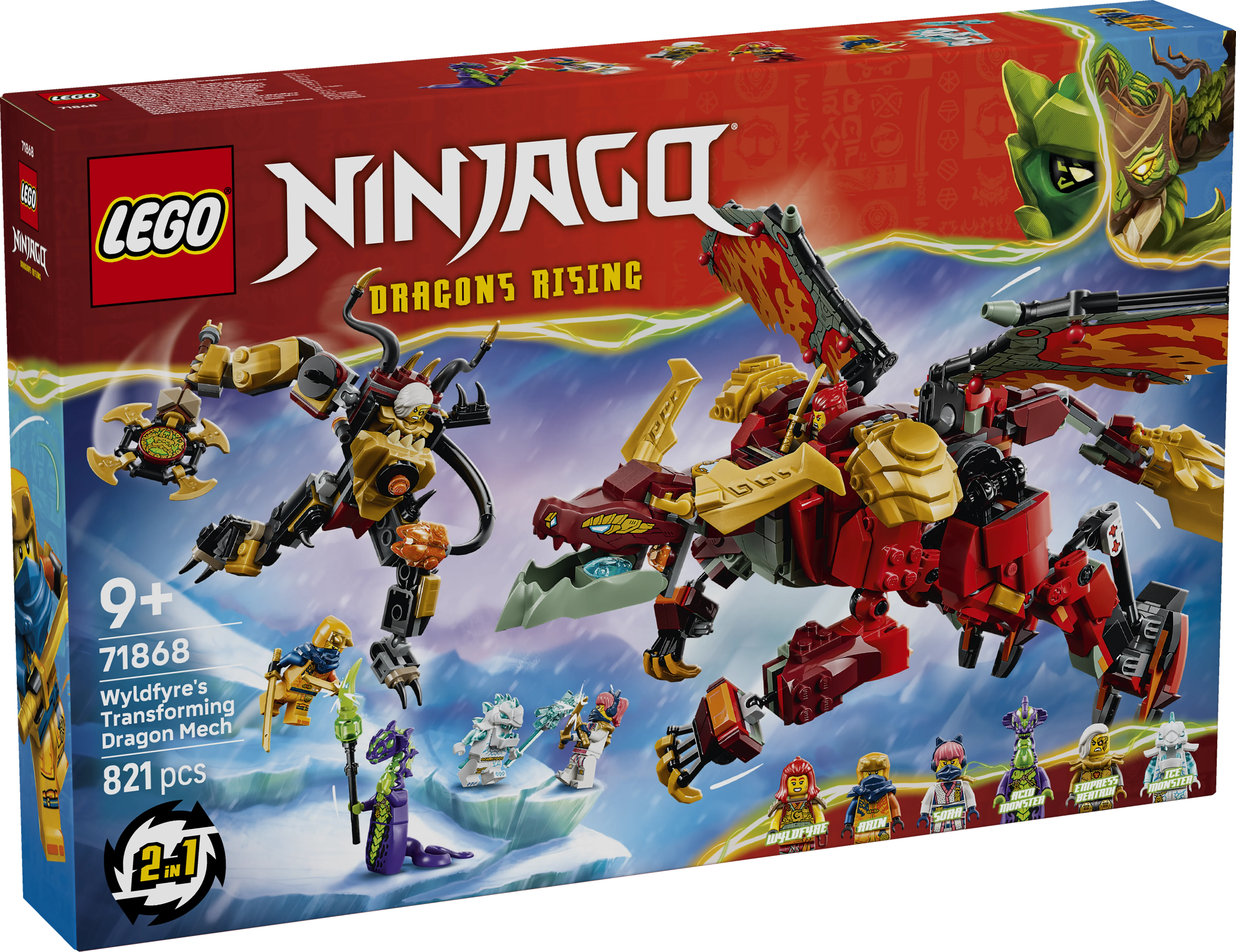 Lego Ninjago Wyldfyre's Transforming Dragon Mech 71868