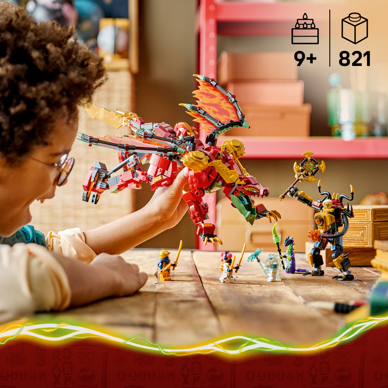 Lego Ninjago Wyldfyre's Transforming Dragon Mech 71868