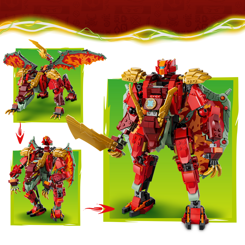 Lego Ninjago Wyldfyre's Transforming Dragon Mech 71868
