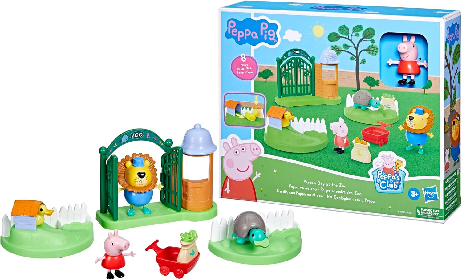 Peppa Pig Toys Peppa's Day At The Zoo Preschool Playset, 2 Figures And 6 Accessories