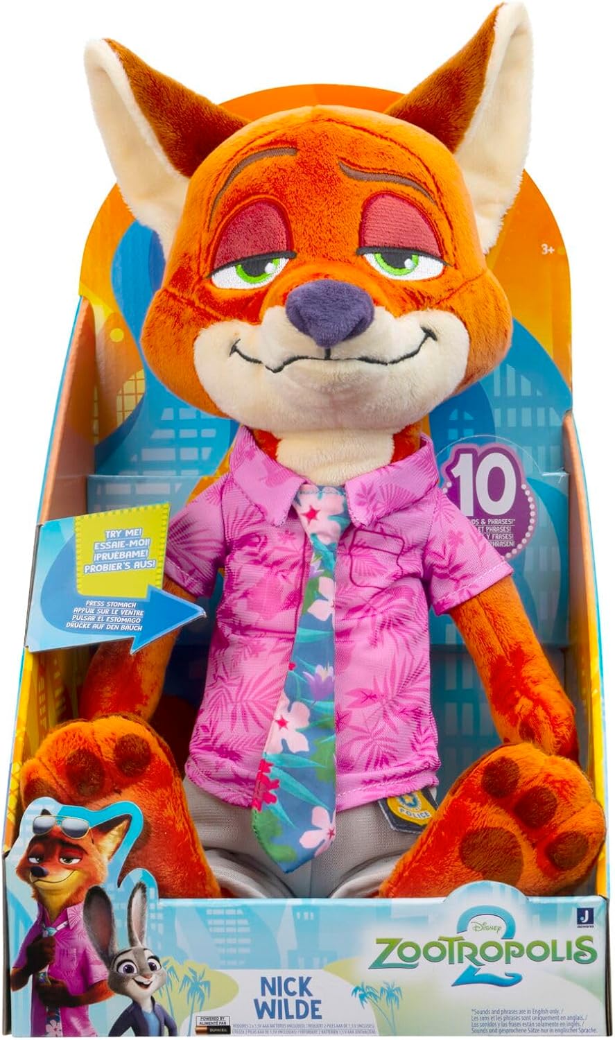 Disney Zootropolis 2 Talking Nick 25Cm Soft Toy