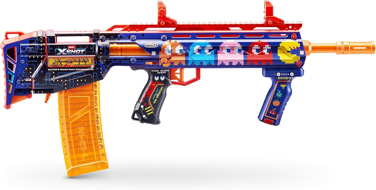 Zuru Xshot Skins Pro Series Pac-Man Long Shot (Includes 40 Darts)