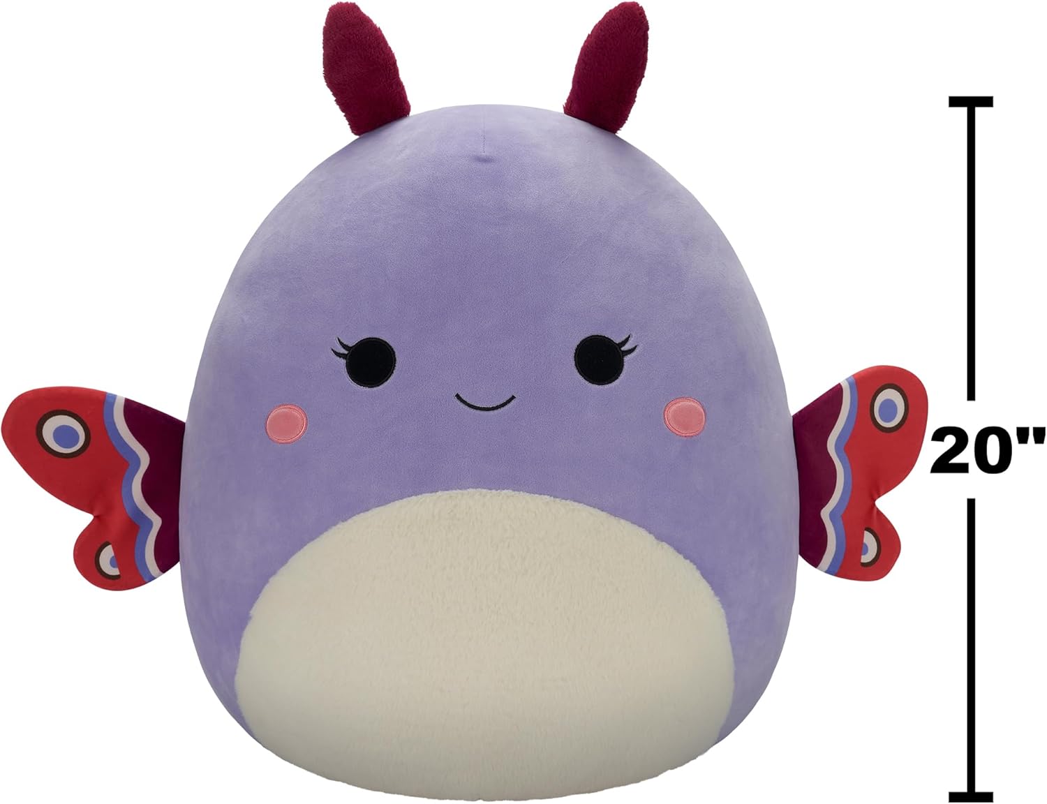 Original Squishmallows 50Cm Sandrine The Lavender Moth Soft Toy