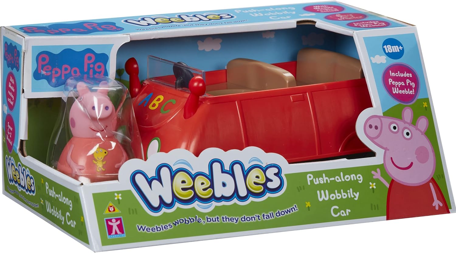 Weebles - Peppa Pig Push-Along Wobbily Car
