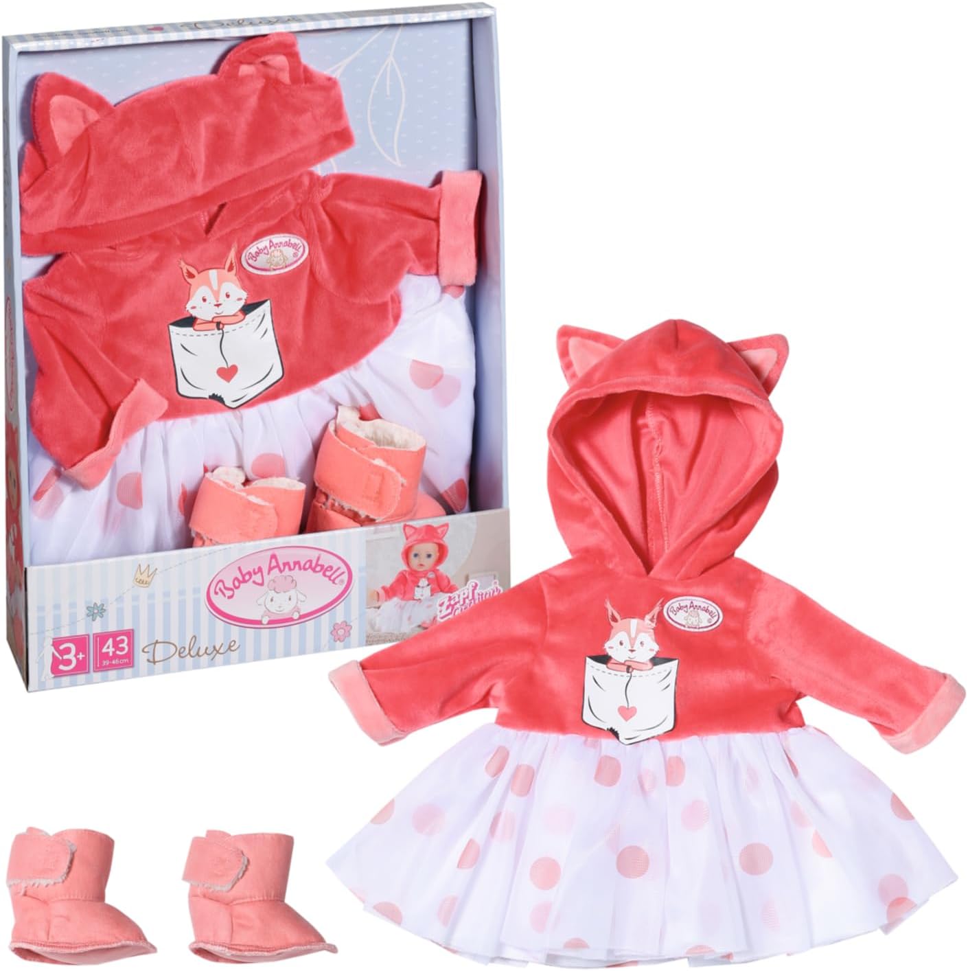 Baby Annabell Deluxe Tutu Set - Super Soft Outfit For 43Cm Baby Annabell Dolls Includes Clothing And Shoes