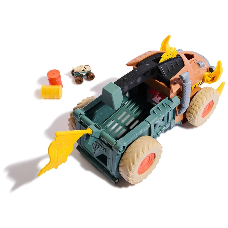 Monster Jam Monster Trucks Mini Jams Playset Megalodon Mad Hog Chomper