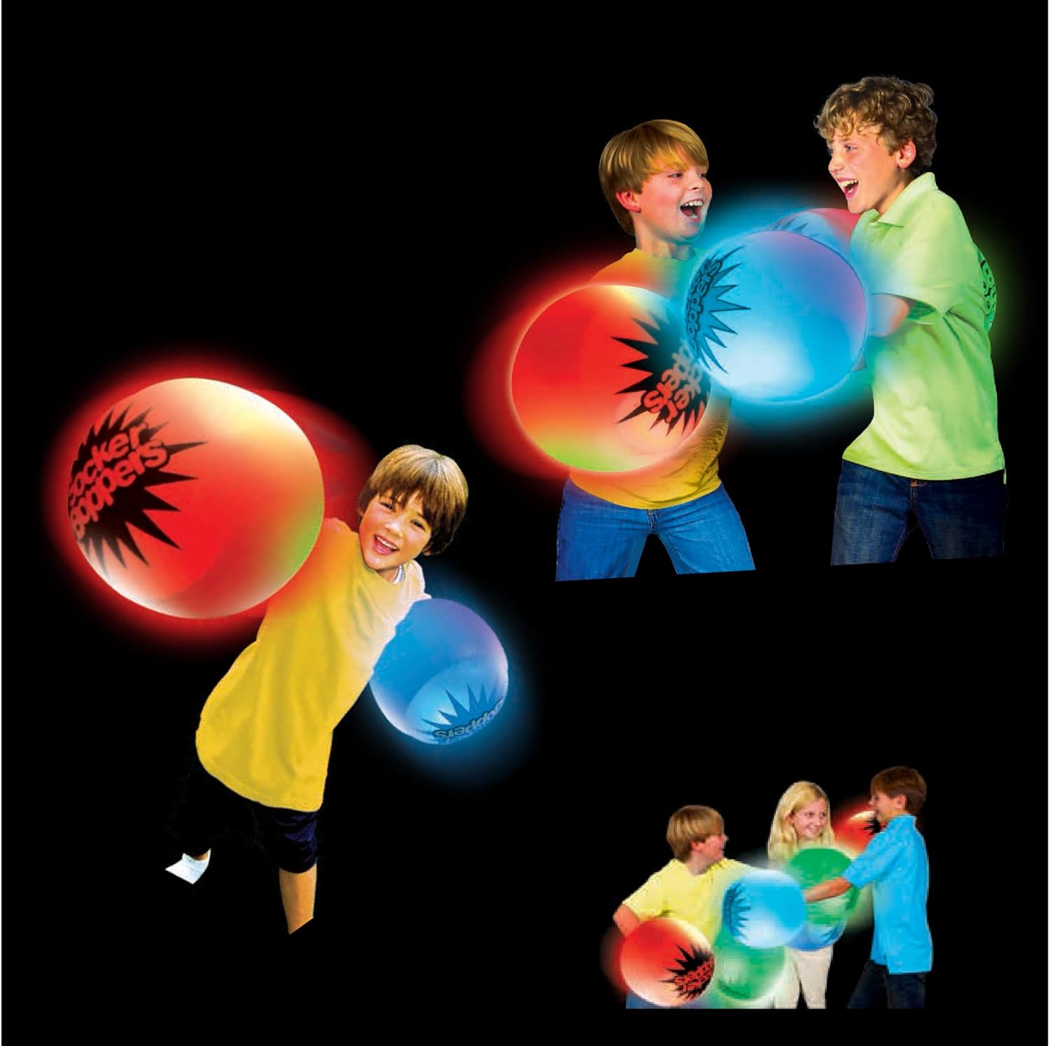 Socker Boppers Light Up Glow Games Led One Pair Boppers