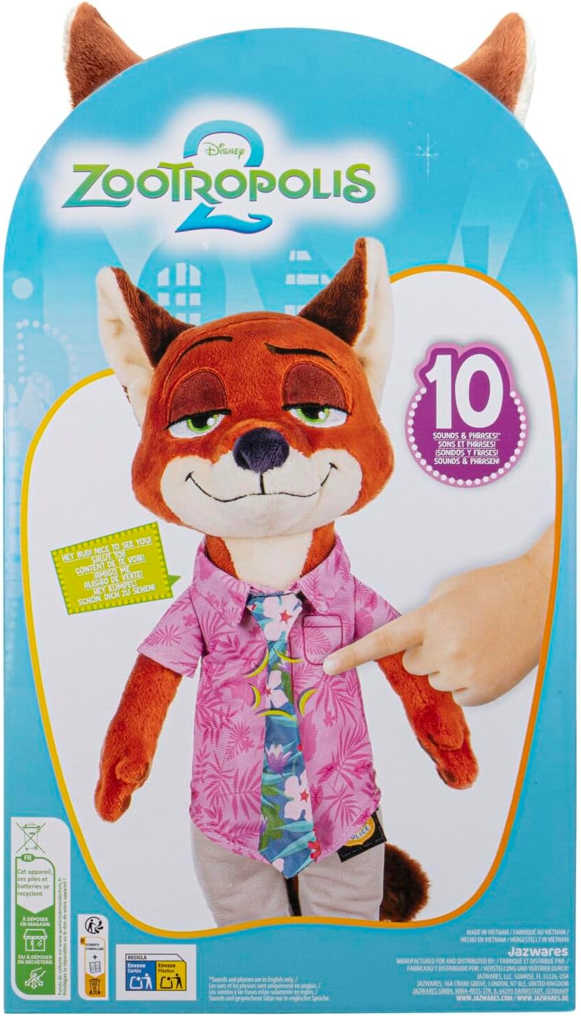Disney Zootropolis 2 Talking Nick 25Cm Soft Toy