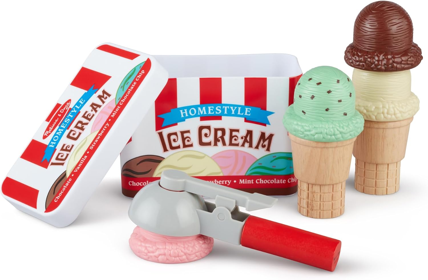 Melissa & Doug Scoop & Stack Ice Cream Cone Magnetic Play Set