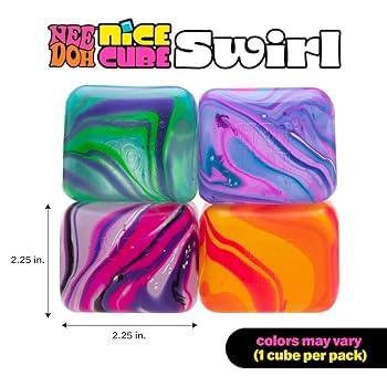 Needoh Nice Cube Swirl Fidget Toy Assortment