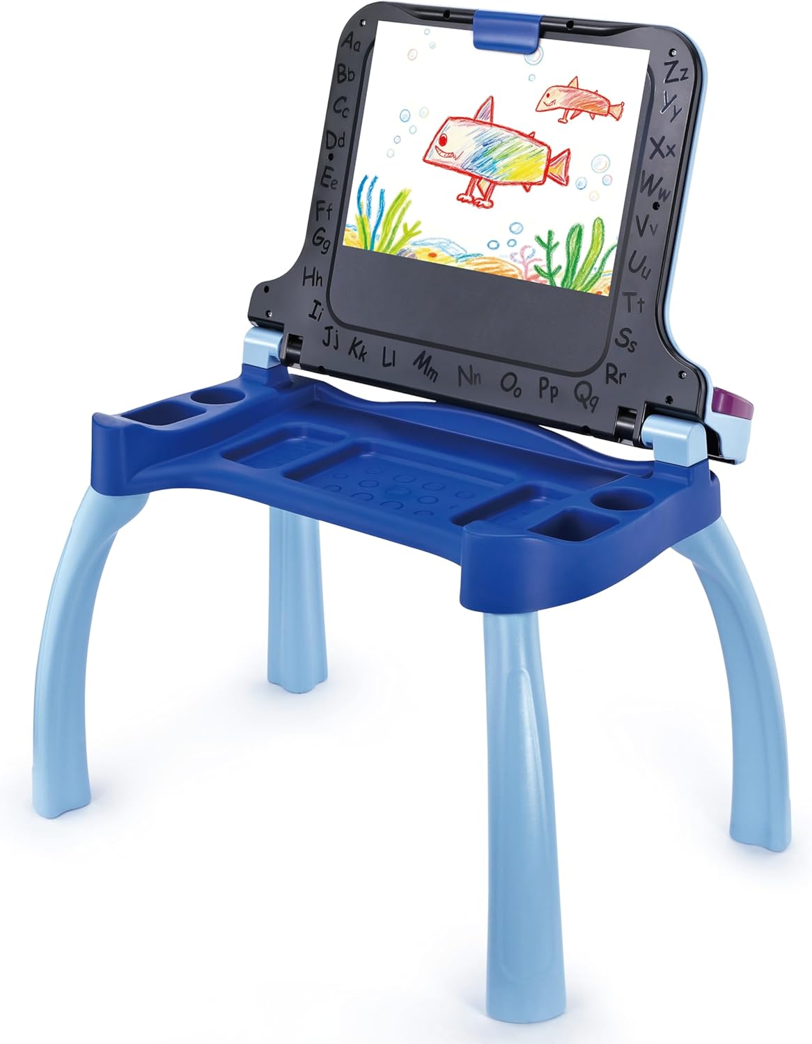 Vtech Official Bluey 3-In-1 Interactive Activity Desk With Chalkboard And Art Station