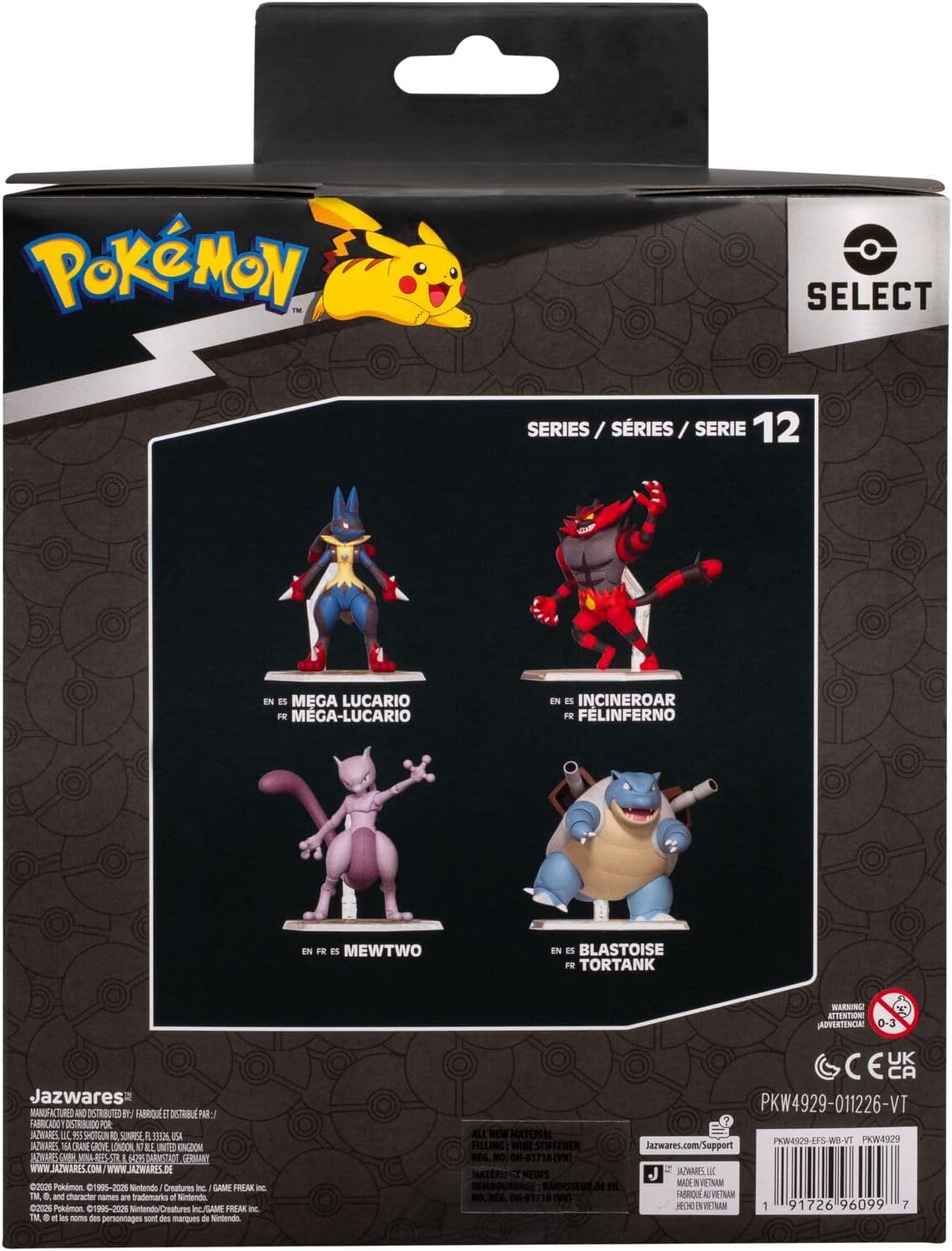 Pokémon Select 6" Super-Articulated Incineroar Official Figure
