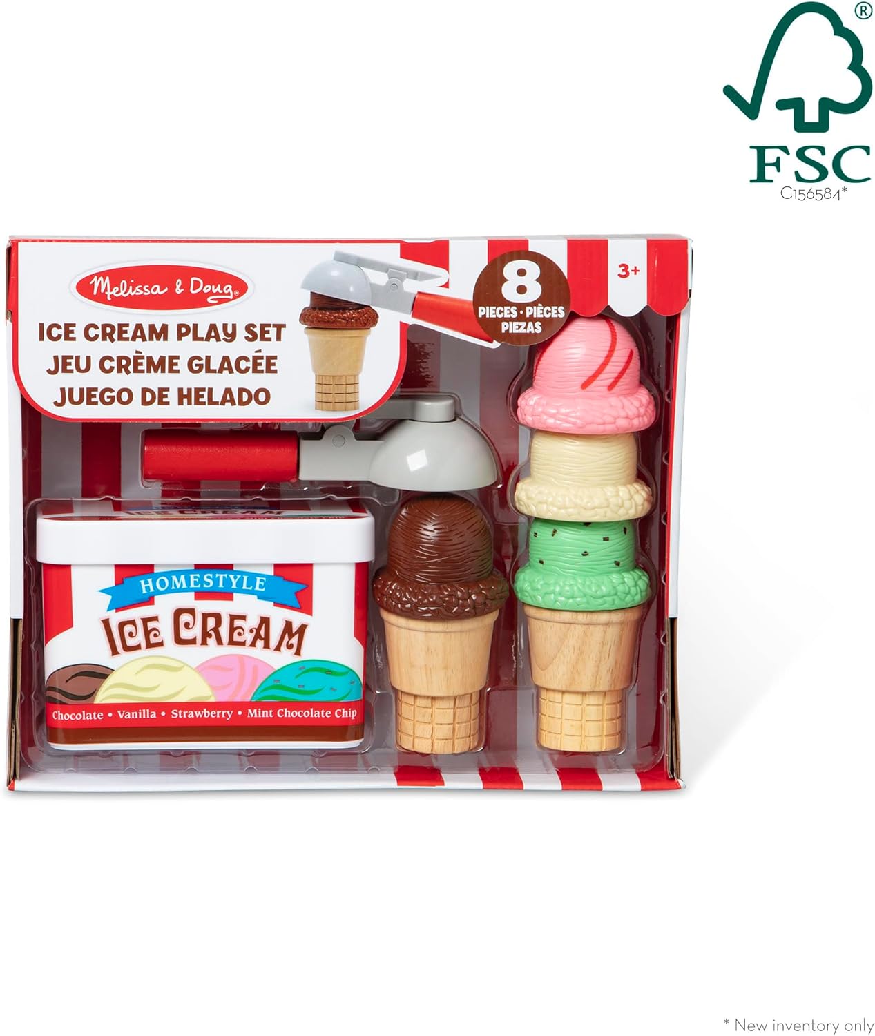Melissa & Doug Scoop & Stack Ice Cream Cone Magnetic Play Set