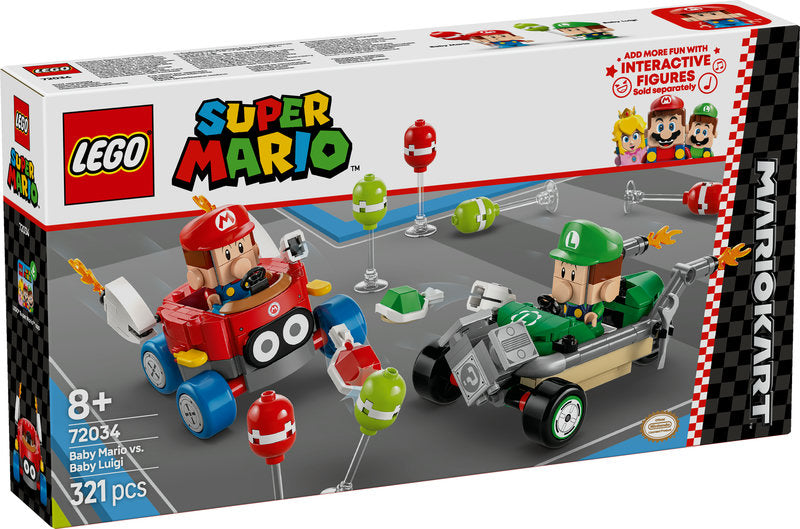 Lego® Super Mario™: Mario Kart™ – Baby Mario Vs. Baby Luigi Toy 72034