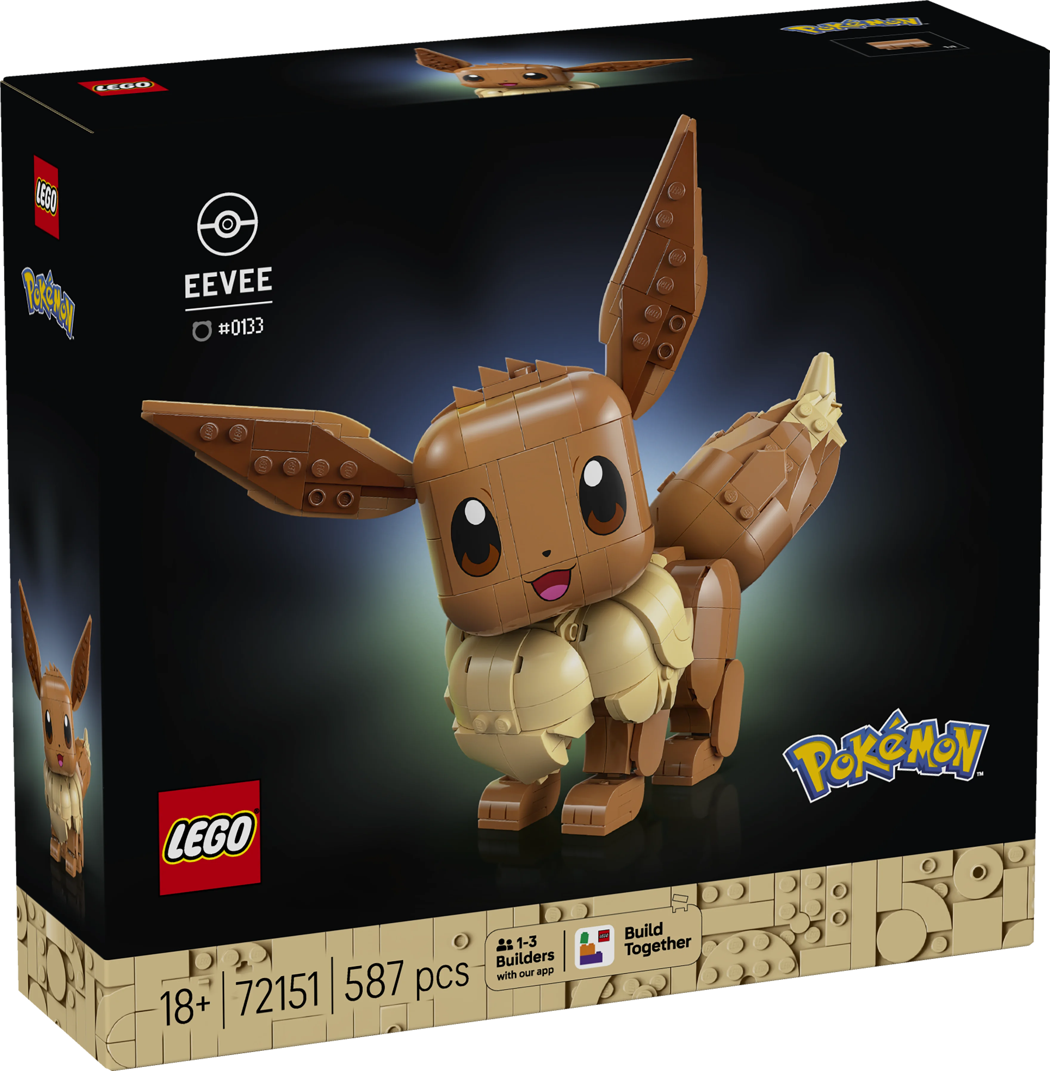 Lego Pokémon Eevee Figure Model Kit For Adults 72151