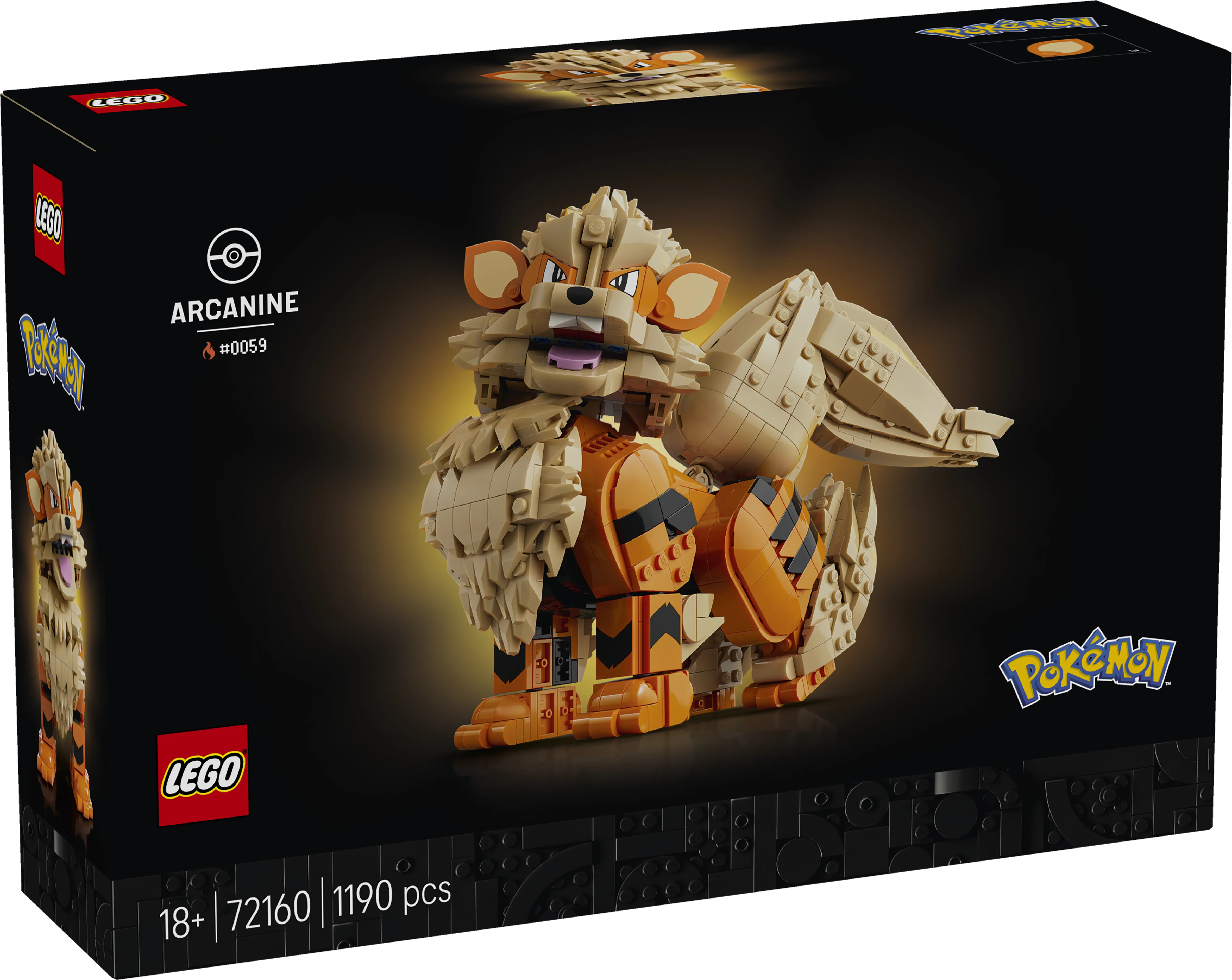 Lego Pokémon Arcanine Figure Building Set 72160