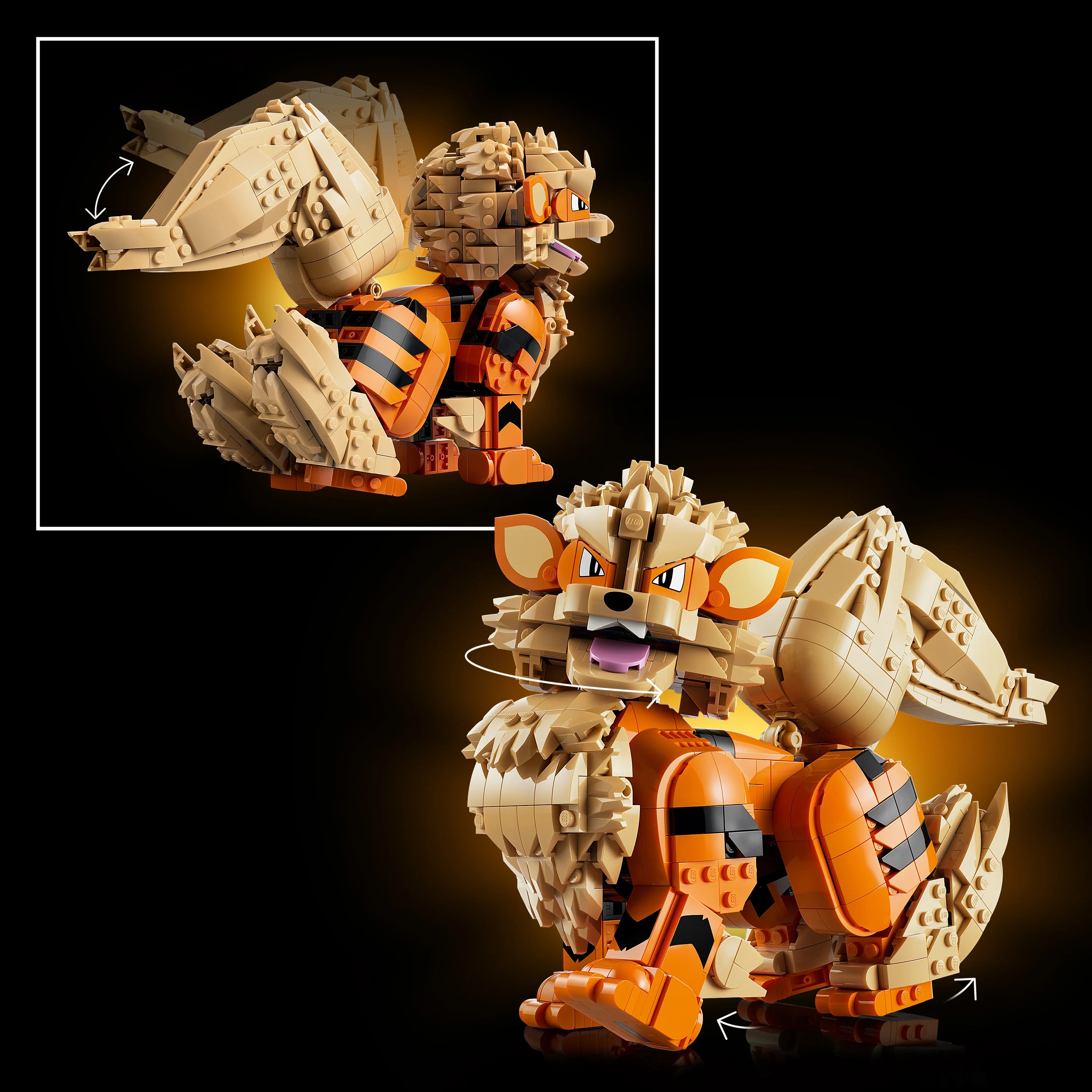 Lego Pokémon Arcanine Figure Building Set 72160