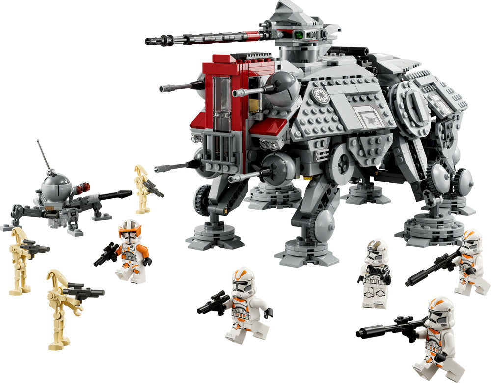 Lego 75337 Star Wars At-Te Walker Set With Droid Figures