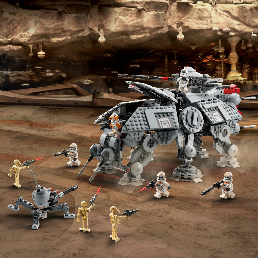 Lego 75337 Star Wars At-Te Walker Set With Droid Figures