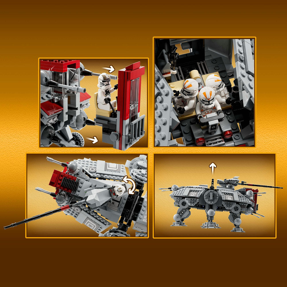 Lego 75337 Star Wars At-Te Walker Set With Droid Figures