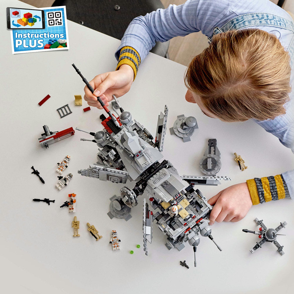 Lego 75337 Star Wars At-Te Walker Set With Droid Figures