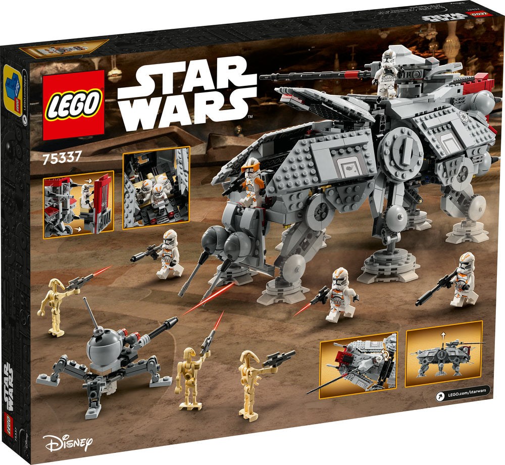 Lego 75337 Star Wars At-Te Walker Set With Droid Figures