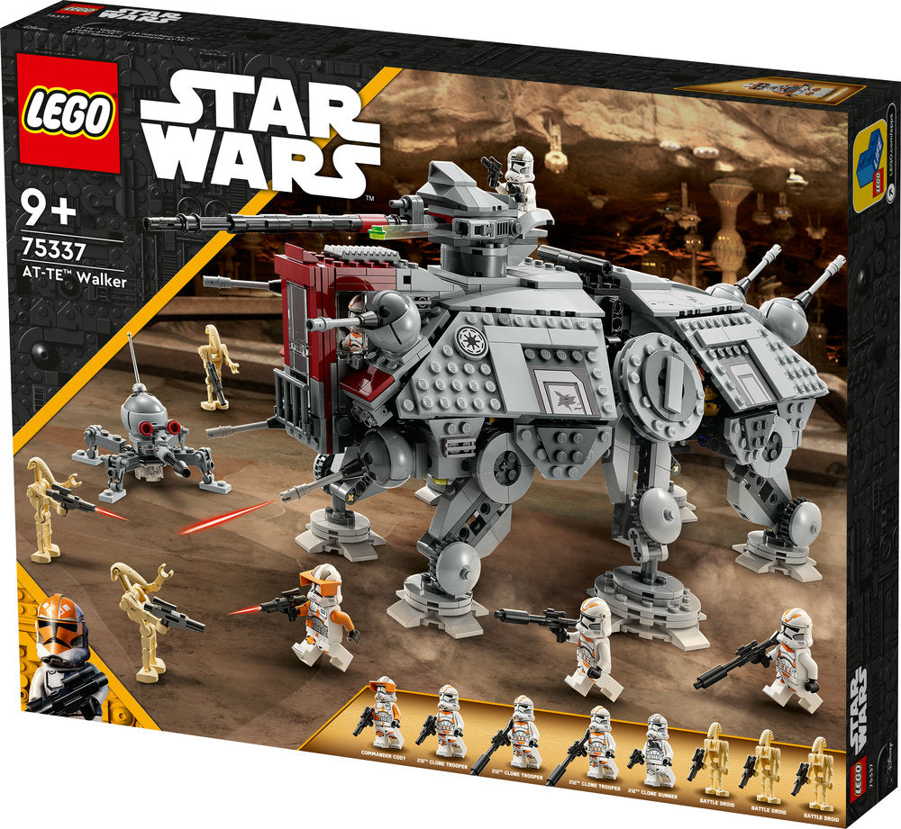 Lego 75337 Star Wars At-Te Walker Set With Droid Figures