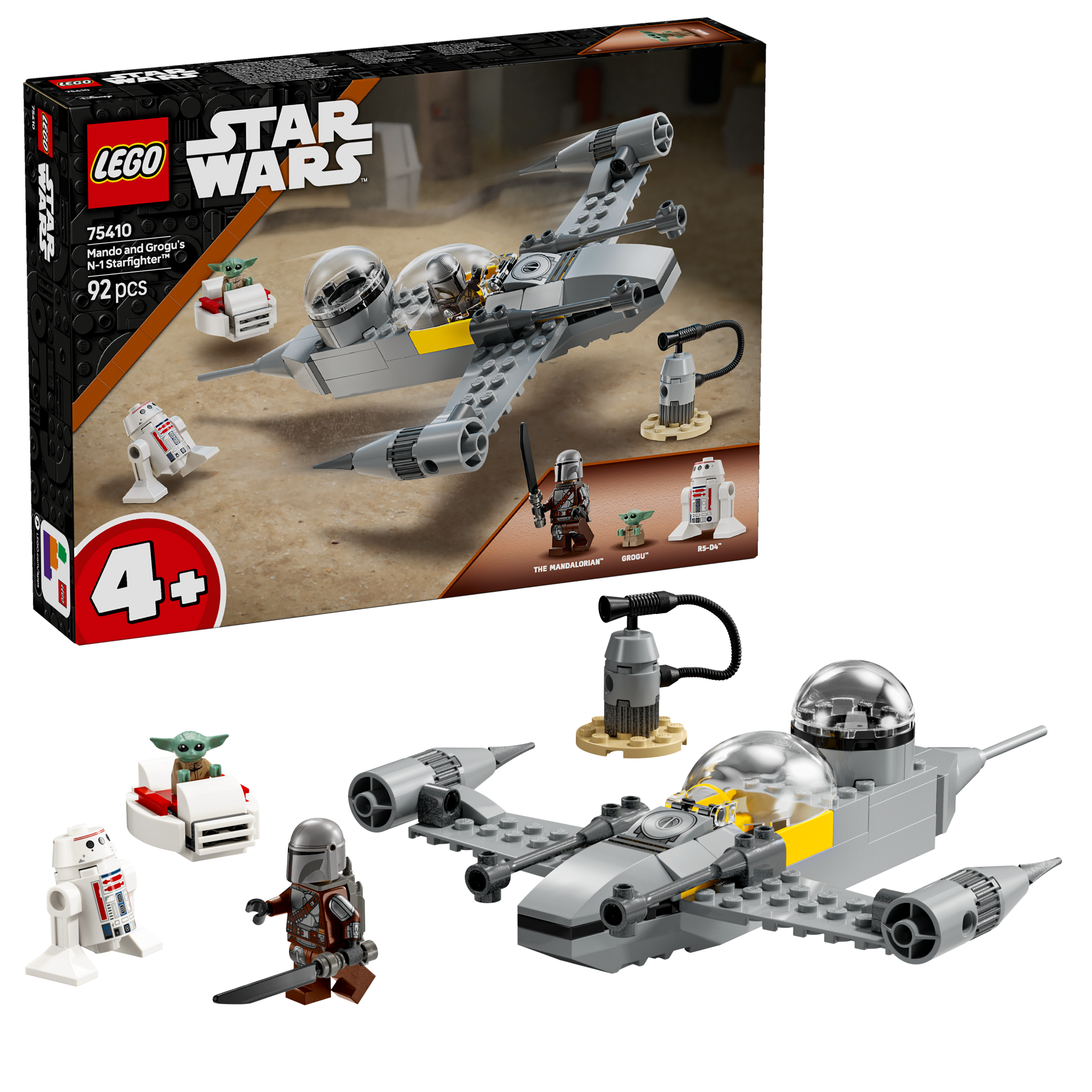 Lego Star Wars Mando And Grogu’s N-1 Starfighter Set 75410