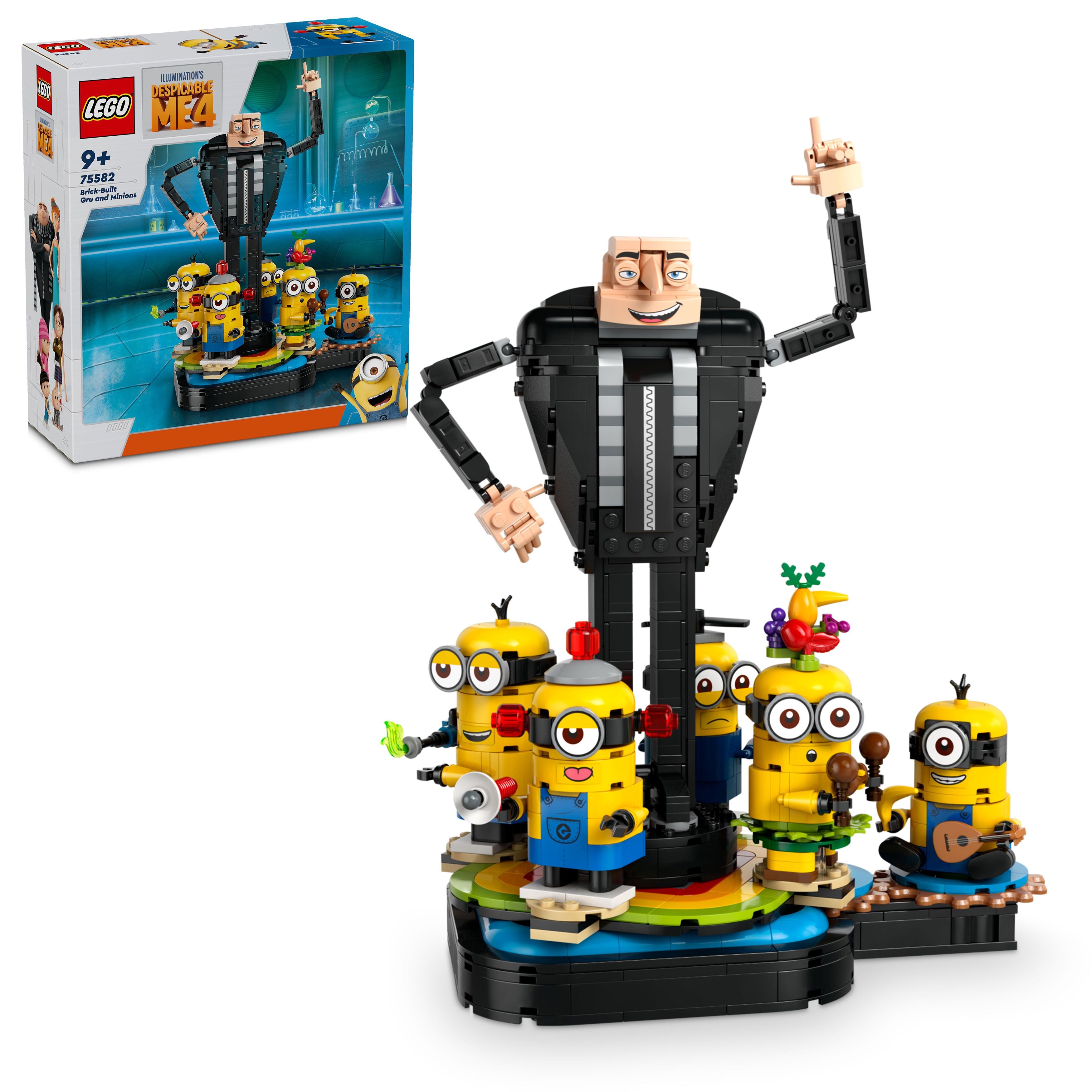 Lego Despicable Me 4 75582 Brick-Built Gru And Minions Set