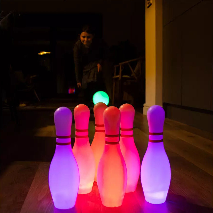 Glow In The Dark Bowling Set With Led Lights