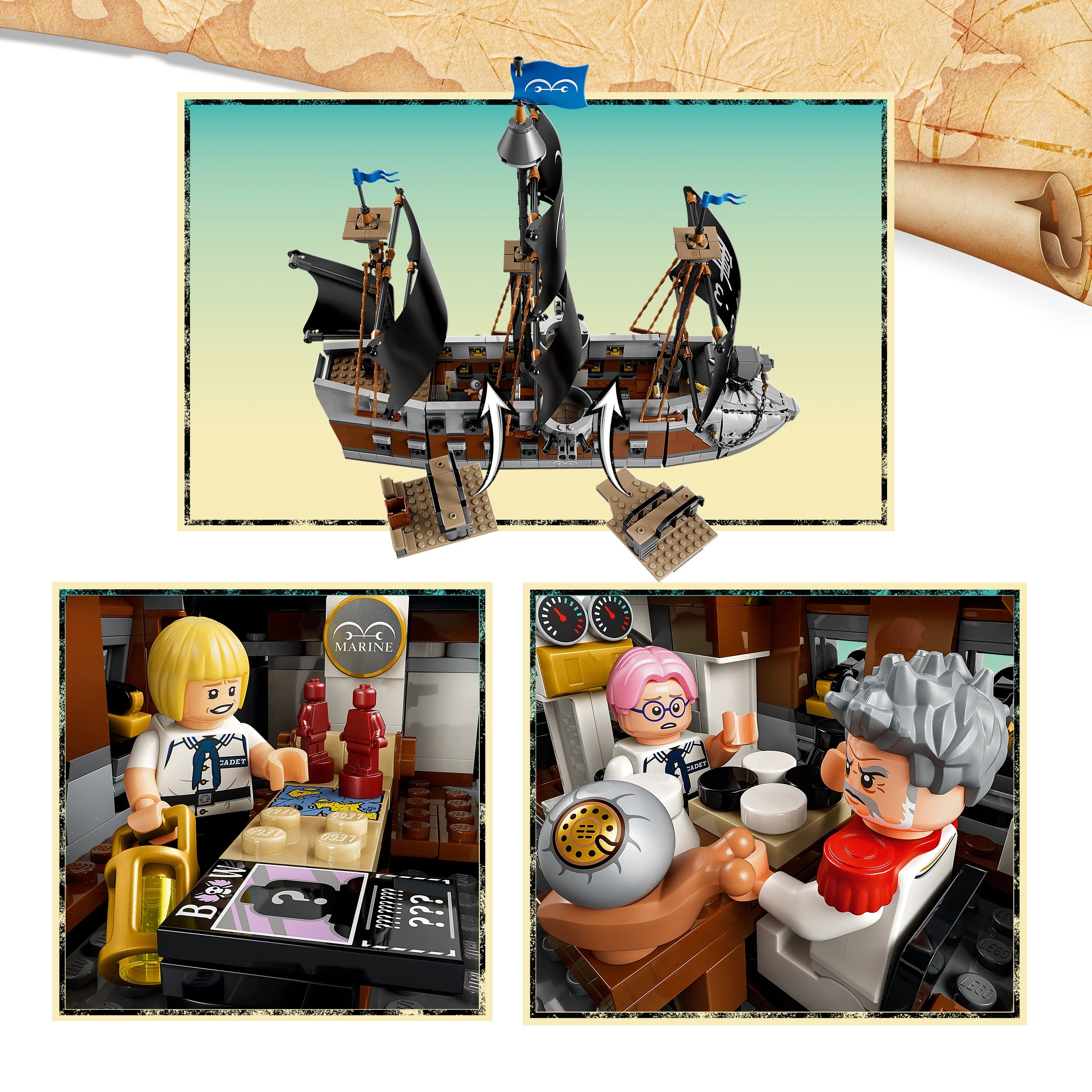 Lego® One Piece Garp’s Marine Battleship Building Toy 75646