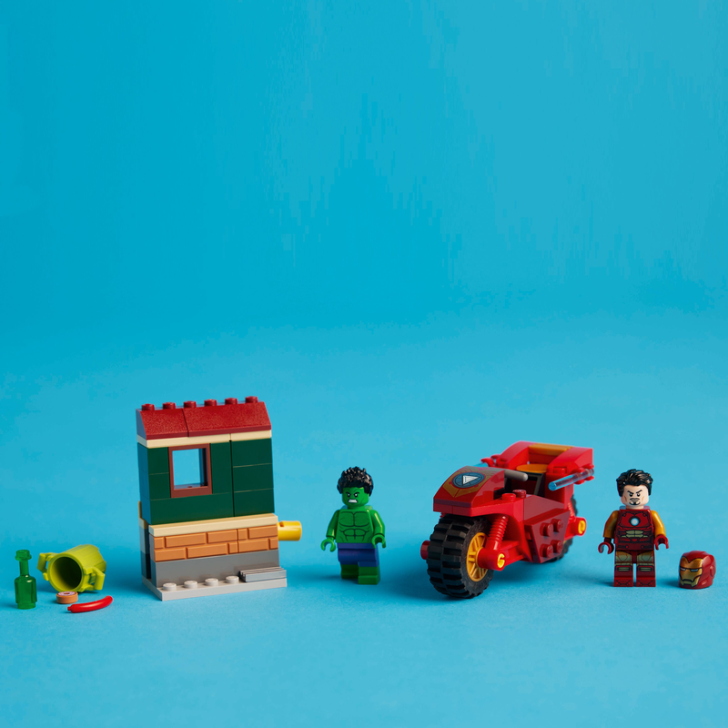 Lego® Marvel Iron Man With Bike And The Hulk Playset 76287