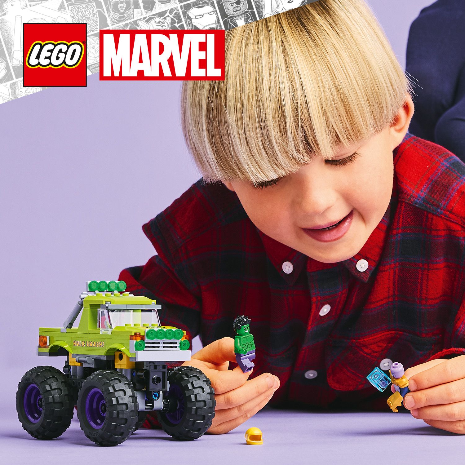 Lego Marvel The Hulk Truck Vs. Thanos Set 76312
