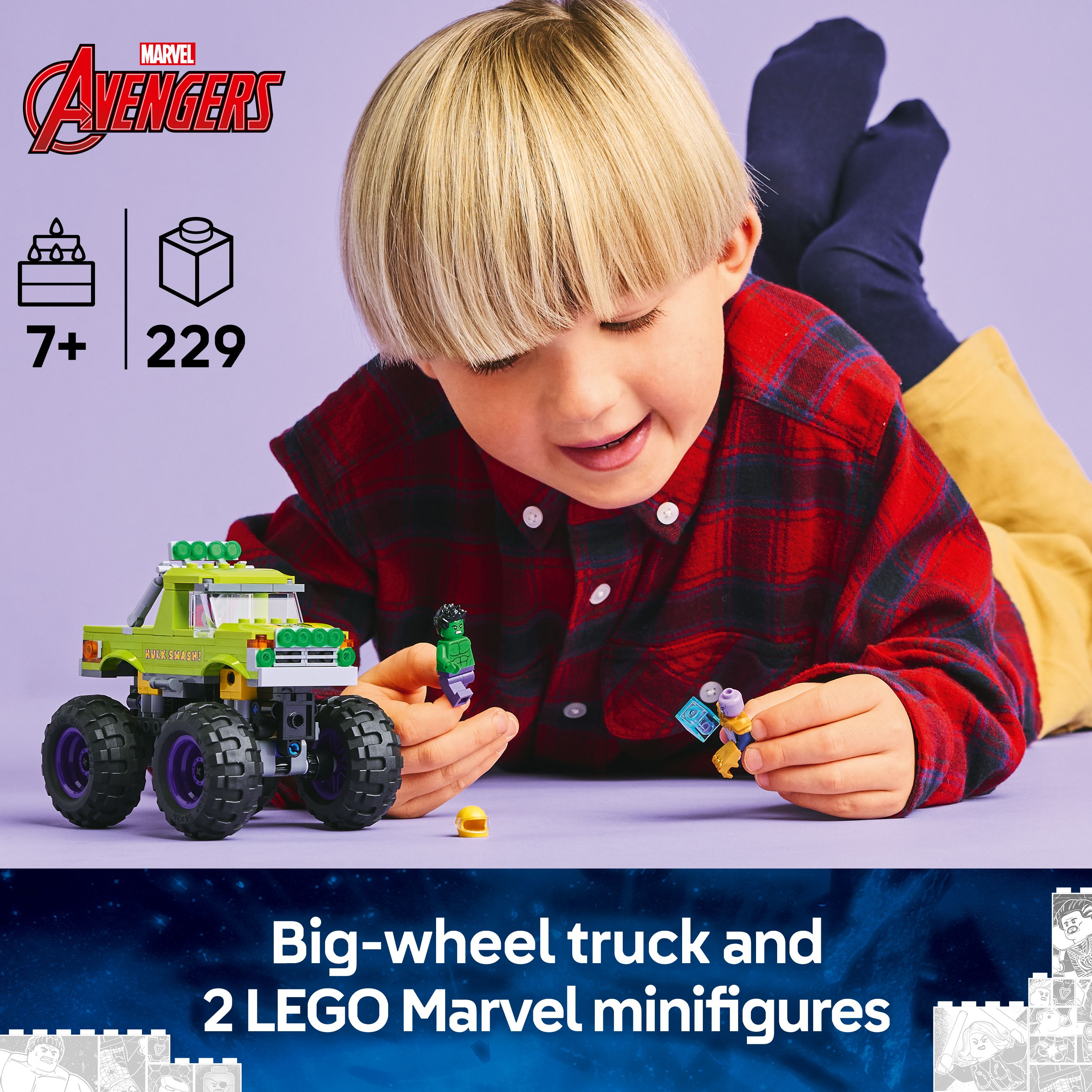 Lego Marvel The Hulk Truck Vs. Thanos Set 76312