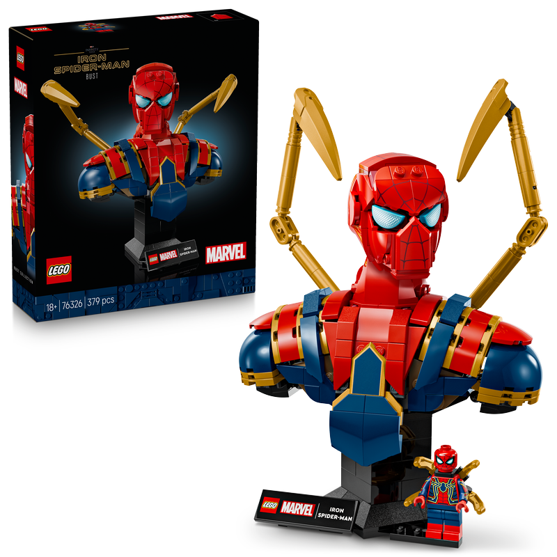 Lego® | Marvel Iron Spider-Man Bust Collectible Adult Building Set 76326