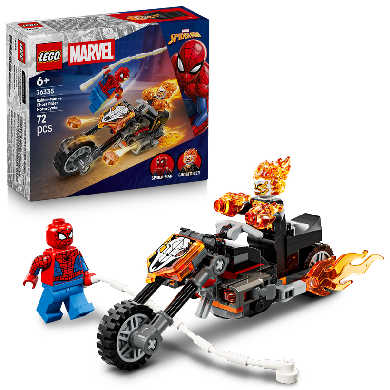 Lego® | Marvel Spider-Man Vs. Ghost Rider Motorcycle 76335