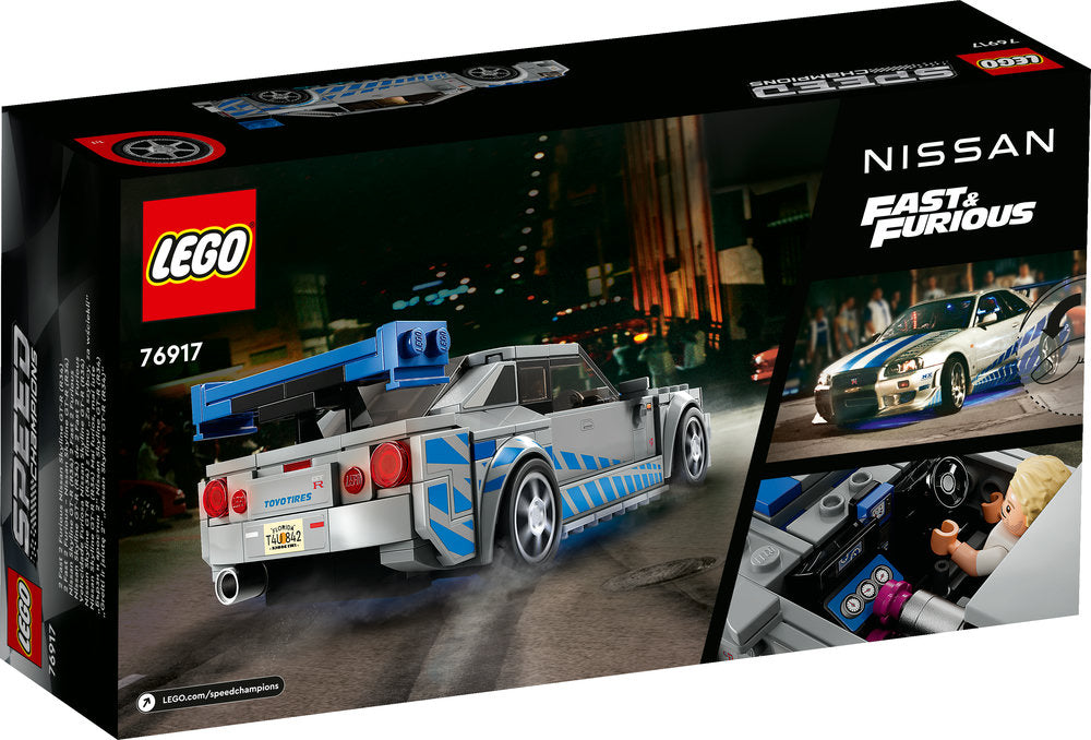 Lego® Speed Champions 2 Fast 2 Furious Nissan Skyline Gt-R (R34) 76917 (319 Pieces)