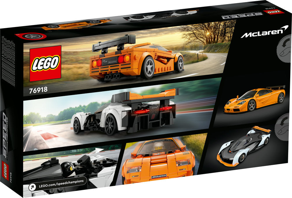 Lego® Speed Champions Mclaren Solus Gt And Mclaren F1 Lm 76918 Building Toy Set (581 Pieces)