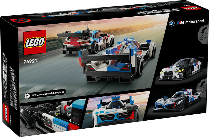 Lego® Speed Champions Bmw M4 Gt3 & Bmw M Hybrid V8 Race Cars 76922