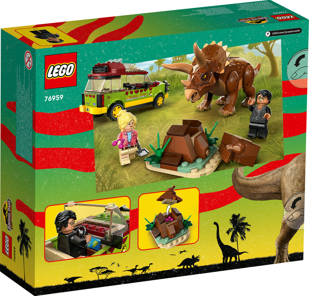 Lego Jurassic Park 76959 Triceratops Research Jurassic World Set With Car Toy